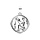 Pendentif en argent rhodi mdaille striee 15mm zodiaque verseau decoup