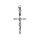 Pendentif en argent rhodi jsus sur croix 20mm x 10mm