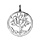 Pendentif en argent rhodi arbre de vie dcoup