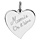 Pendentif en argent coeur grav Mamie on t'aime