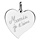 Pendentif en argent coeur grav Mamie je t'aime