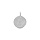 Pendentif en argent rhodi mdaille ronde 15mm motif Ange