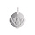 Pendentif en argent rhodi mdaille ronde 15mm motif Ange