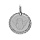Pendentif en argent rhodi mdaille 16mm motif Ange contour cisel