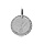 Pendentif en argent rhodi mdaille 16mm avec arbre de vie contour diamant