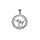 Pendentif en argent rhodi mdaille zodiaque Taureau