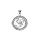 Pendentif en argent rhodi mdaille zodiaque Cancer