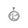 Pendentif en argent rhodi mdaille zodiaque Vierge