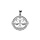 Pendentif en argent rhodi mdaille zodiaque Balance