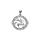 Pendentif en argent rhodi mdaille zodiaque Sagittaire