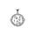 Pendentif en argent rhodi mdaille zodiaque Verseau
