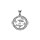 Pendentif en argent rhodi mdaille zodiaque Poissons