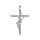 Pendentif en argent rhodi croix rock  - longueur 33mm