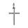 Pendentif croix en argent rhodi petit modle diamant