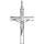 Pendentif croix en argent rhodi Jsus sur la croix grand modle