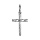 Pendentif croix en argent rhodi avec stries 20mm