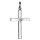 Pendentif croix en argent rhodié avec étoile diamantée au centre 27mm