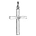 Pendentif croix en argent rhodi avec toile diamante au centre 27mm