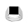 Chevalire en argent plateau carr 13mm X 13mm en onyx synthtique