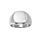 Chevalière en argent plateau ovale brossé en biais et strié sur 2 bords consécutifs