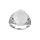 Chevaliere en argent platiné 15*12 plateau ovale diamantée