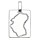 Pendentif en argent carte sur mesure