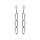 Boucles d'oreille en acier mailles rectangulaires avec motifs et fermoir poussette