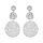 Boucles d'oreille en acier motif en relief et fermoir poussette