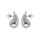 Boucles d'oreille tige acier taille moyenne forme goutte incurvee 26 mm x 15 mm