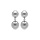 Boucles d'oreille tige en acier deux boules