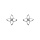 Boucles d'oreille tige en acier motif fleur rsine blanche