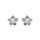 Boucles d'oreille tige en acier fleur de 15mm