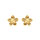 Boucles d'oreille tige en acier dor forme fleur 5 ptales
