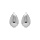 Boucles d'oreille tige en acier goutte hauteur  (28 x 20mm)