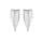 Boucles d'oreille tige en acier drap
