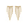 Boucles d'oreille tige en acier dor drap
