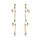 Boucles d'oreille tige acier et PVD jaune et perles de culture d'eau douce