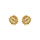 Boucles d'oreille tige en acier dor fleur de 16mm