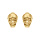 Boucles d'oreille tige en acier dor  tte de mort