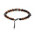 Bracelet en acier avec boules Oeil de Tigre marron vritable 19+3cm