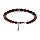 Bracelet en acier boules Oeil de Tigre rouge teint vritable 19+3cm