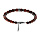 Bracelet en acier boules Oeil de Tigre rouge teinté véritable 19+3cm