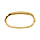 Bracelet en acier dor jaune demi jonc forme rectangulaire articul diamtre 60x51mm