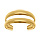 Bracelet en acier dor jaune double rang - 60mm