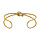 Bracelet en acier dor jaune motif noeud  - 65mm