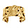 Bracelet rigide en acier dor froiss  - hauteur 30mm