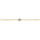 Bracelet en acier dor solitaire oxyde blanc 4mm -16+3cm