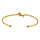 Bracelet rigide en acier dor - 63mm x 45mm