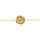 Bracelet en acier dor avec fleur 16mm - 16+3cm