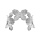 Bracelet rigide en acier  papillon  - 60mm